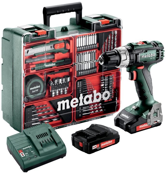 Akkus fúró METABO SB 18 L Set MD 2x2