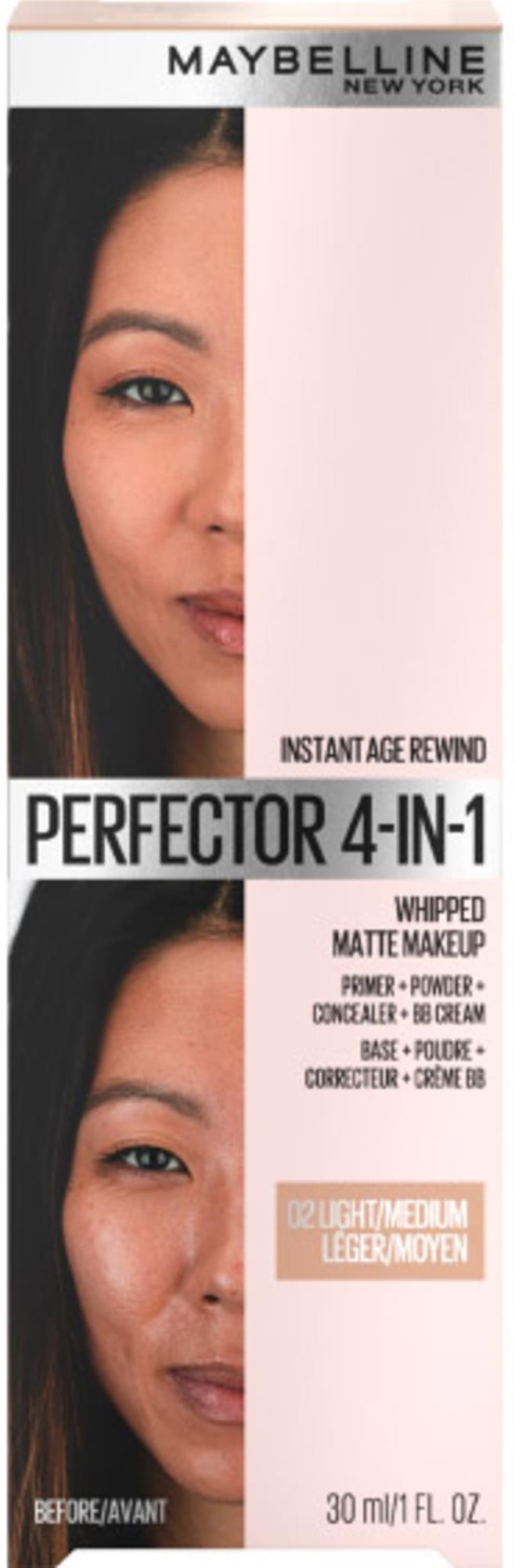 Alapozó MAYBELLINE NEW YORK Instant Perfector 4 az 1-ben 02 Light/Medium alapozó