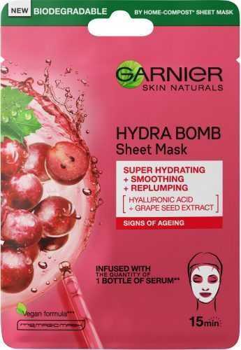 Arcpakolás GARNIER Skin Naturals Hydra Bomb Tissue Mask Grape Seed Extract 28 g