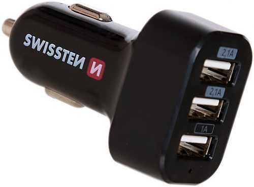 Autós töltő Swissten autós adapter 3xUSB 5.2A