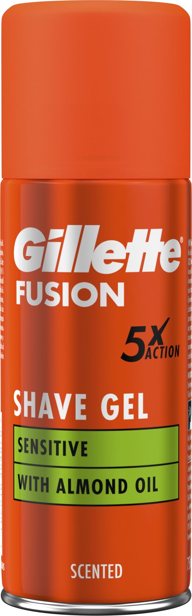 Borotvagél GILLETTE Fusion Borotvagél Mandulaolajjal 75 ml