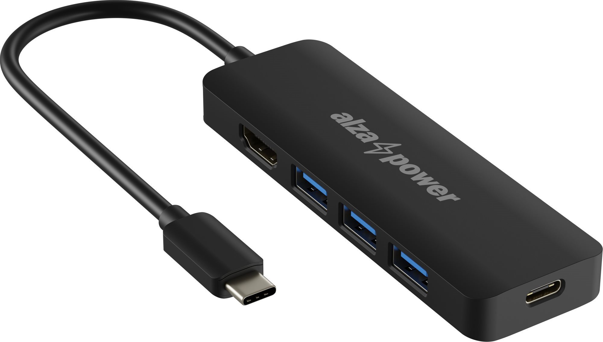 Dokkoló állomás AlzaPower USB-C Dock Station 5 az 1-ben fekete