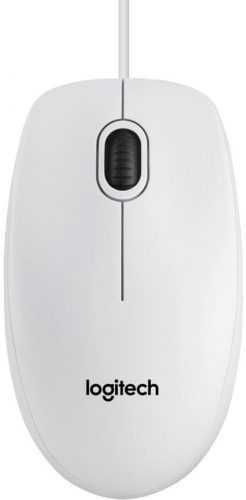 Egér Logitech B100 Optical USB Mouse fehér