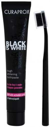 Fogkefe CURAPROX Black Is White Light Pack + 8 ml Black Is White fogkrém