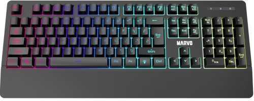 Gamer billentyűzet MARVO K635 Membrane RGB - US + Wrist Rest