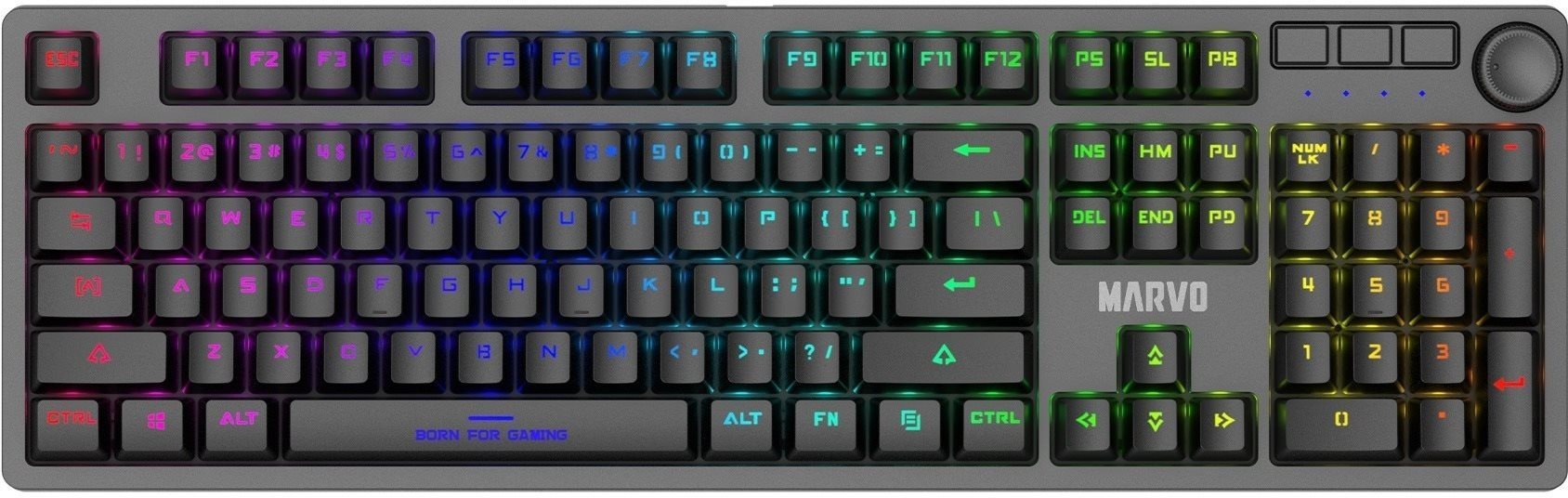 Gamer billentyűzet MARVO KG954EN-B Mechanical Blue - US