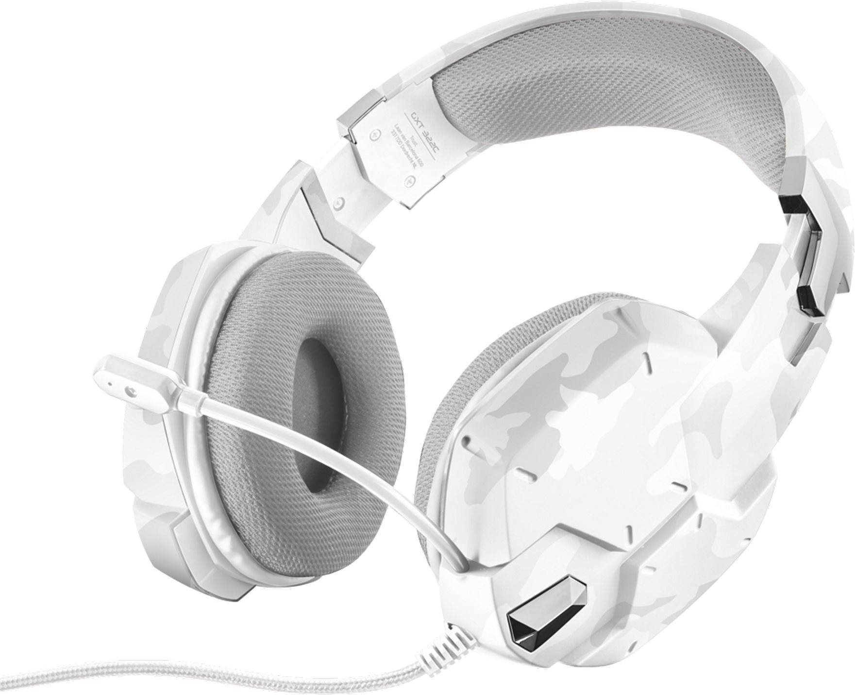 Gamer fejhallgató Trust GXT 322c Gaming Headset White Camouflage