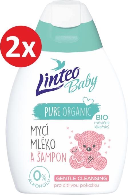 Gyerek sampon LINTEO BABY mosó és sampon bio körömvirággal 2×250 ml