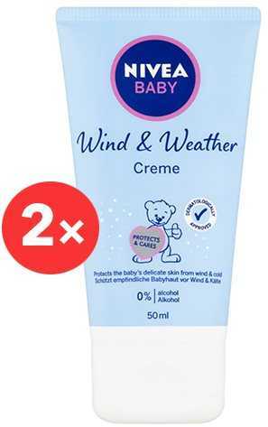 Gyerek testápoló NIVEA Baby Wind&Weather 2× 50 ml