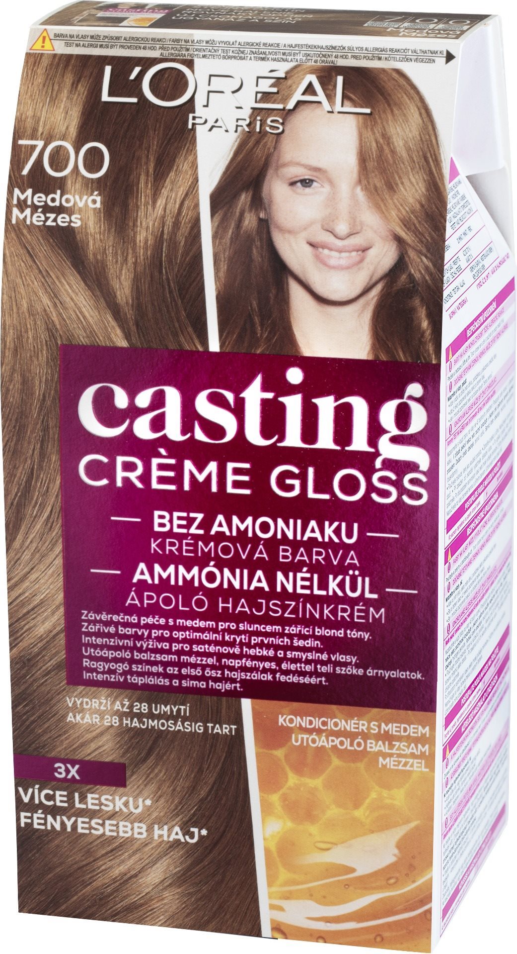 Hajfesték ĽORÉAL CASTING Creme Gloss 700 Mézes 180 ml