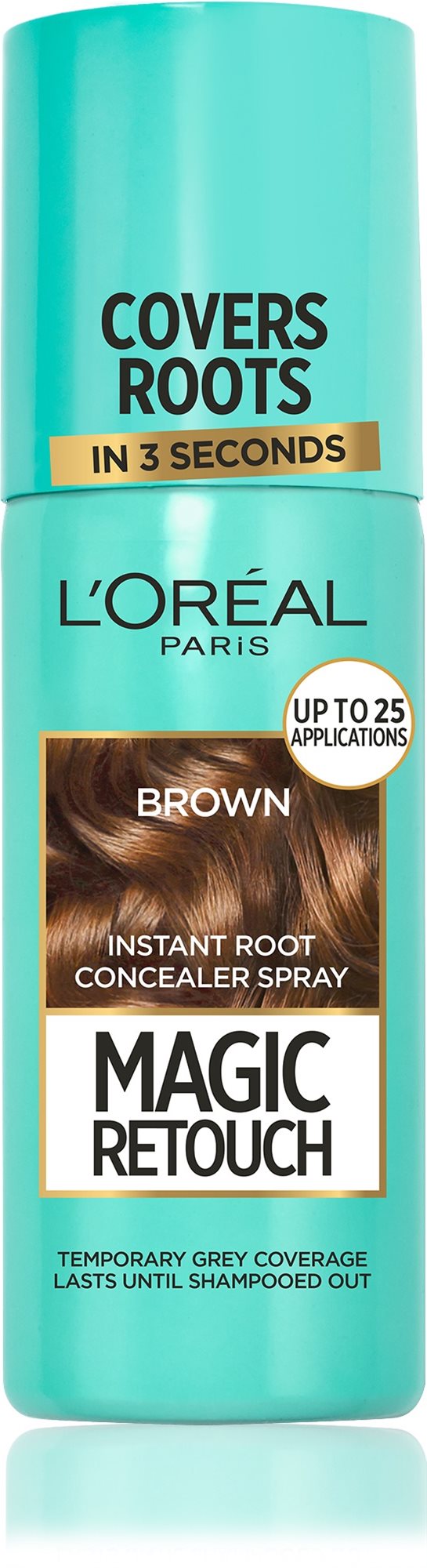 Hajtőszínező spray L'ORÉAL PARIS Magic Retouch Brown spray a lenövések azonnali elfedéséhez