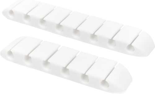 Kábelrendező AlzaPower Long Cable Clips 2 pcs fehér