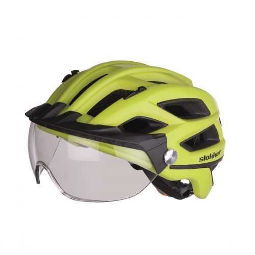 Kerékpáros sisak Slokker Visor Penegal Green 61+ cm