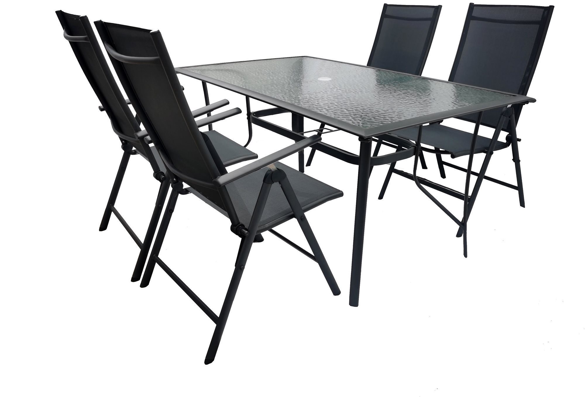 Kerti asztal La Proromance Garden Table G47 + 4 db Garden Folding Chair T17 Anthracite