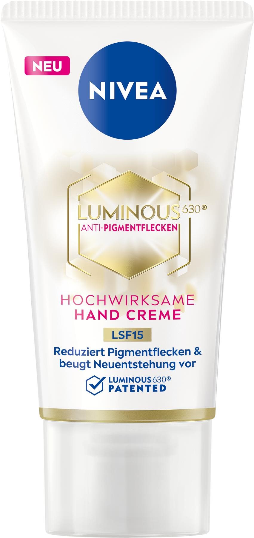 Kézkrém NIVEA Luminous 630 Anti-spots hand creme  50 ml