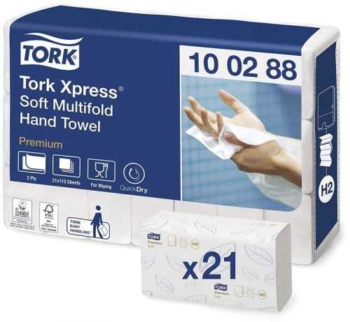 Kéztörlő papír TORK Xpress Soft Multifold Premium H2