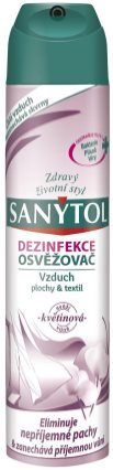 Légfrissítő SANYTOL fertőtlenítő lélegző virág illat 300 ml