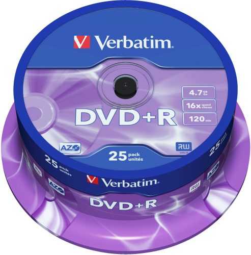 Média Verbatim DVD + R 16x