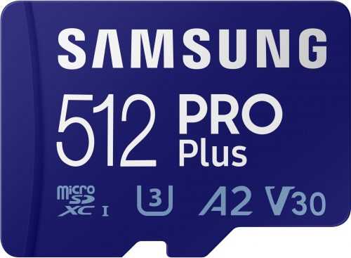 Memóriakártya Samsung MicroSDXC 512GB PRO Plus + SD adapter