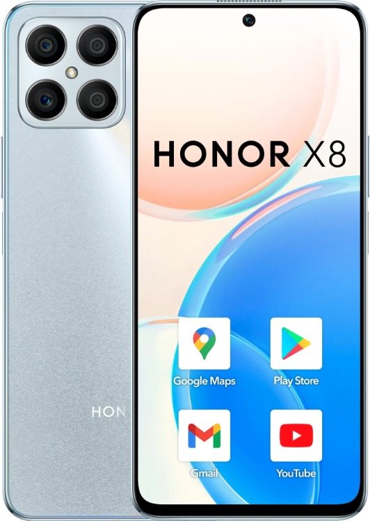 Mobiltelefon Honor X8 6G 128GB ezüst