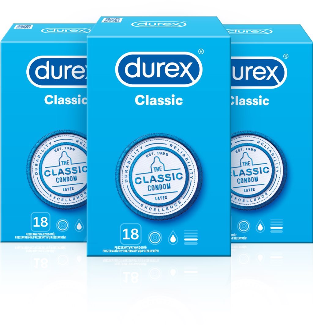 Óvszer DUREX Classic Pack 3 × 18 db