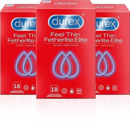 Óvszer DUREX Feel Thin Extra Lubricated Pack 3 × 18 db