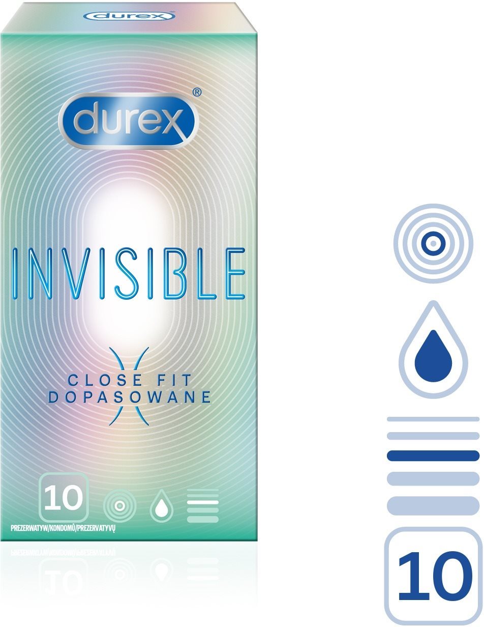 Óvszer DUREX Invisible Close Fit 10 db