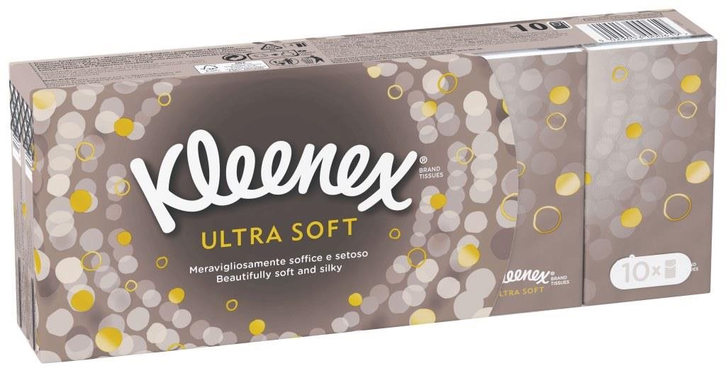 Papírzsebkendő KLEENEX Ultra Sofr papírzsebkendő (10x9 db)