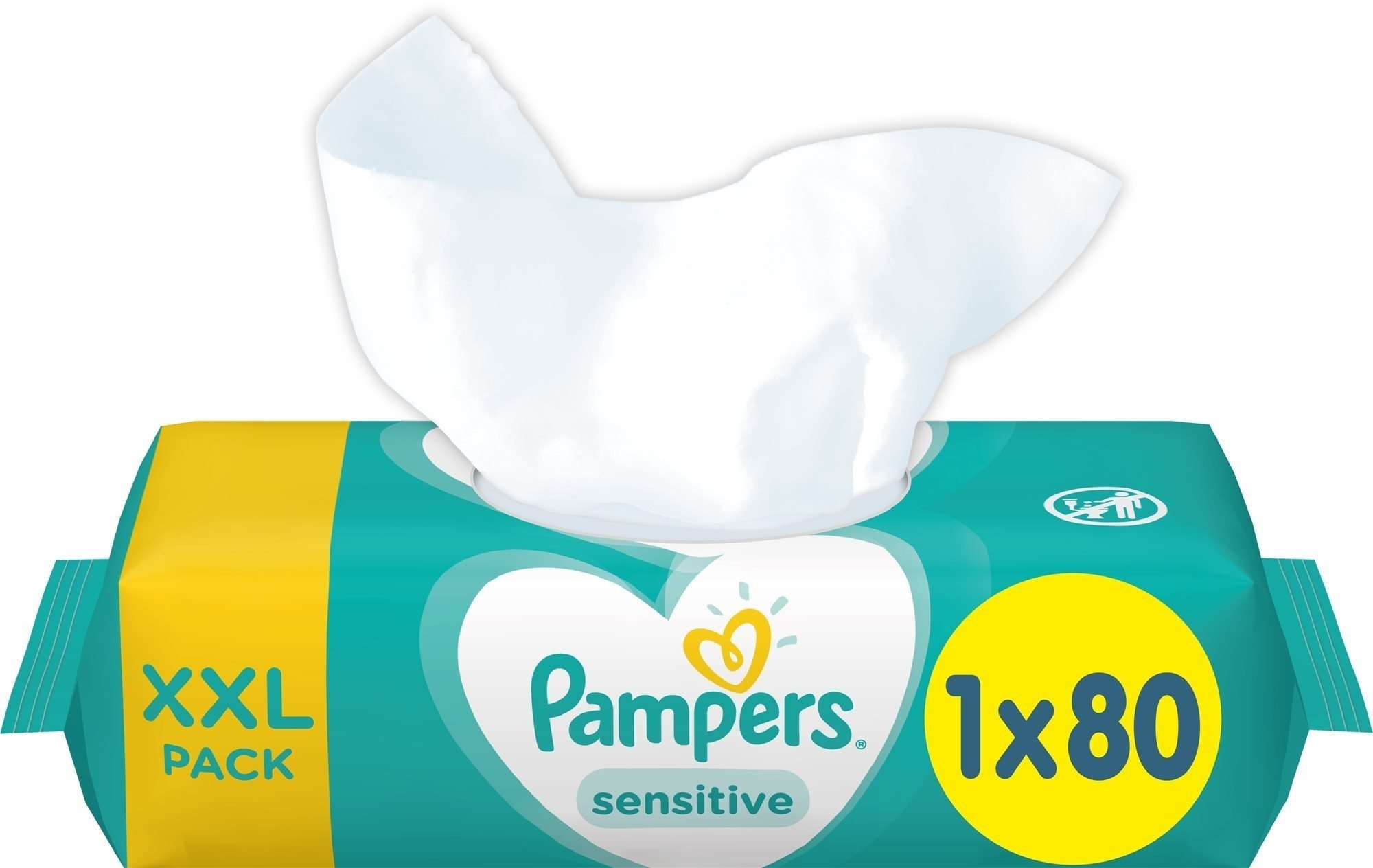 Popsitörlő PAMPERS Sensitive XXL 80 db