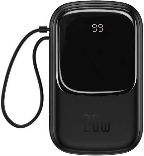 Powerbank Baseus Qpow Digital Display Quick Charging Power Bank 20000 mAh 20 W Black + IP Cable