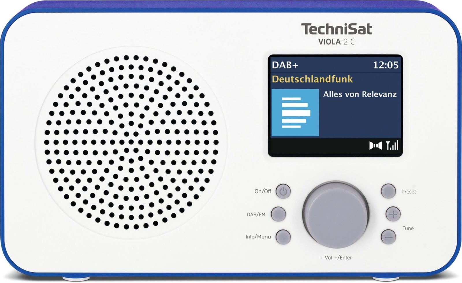 Rádió TechniSat Viola 2 C fehér/kék