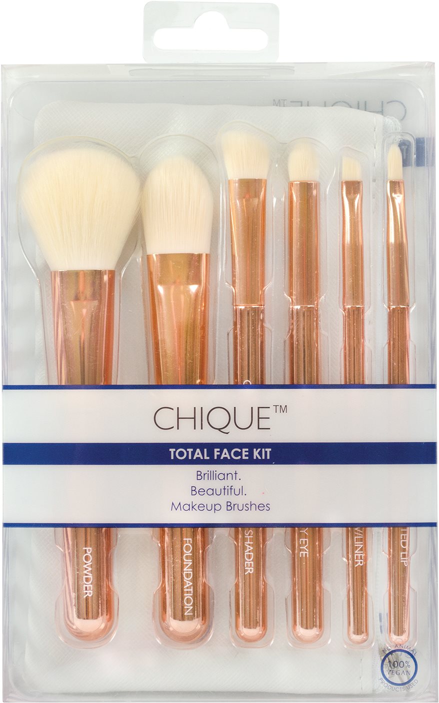 Smink ecset készlet CHIQUE RoseGold Total Face Kit