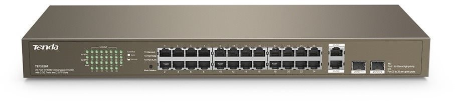 Switch Tenda TEF1026F 26x Switch with Gigabit Uplink 2x RJ45/SFP