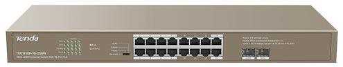 Switch Tenda TEG1118P-16-250W PoE AT Gigabit Switch 230W