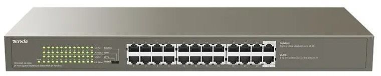 Switch Tenda TEG1124P-24-250W PoE AT Gigabit Switch 225W