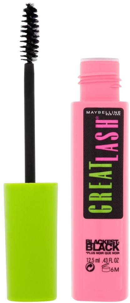 Szempillaspirál MAYBELLINE NEW YORK Great Lash Mascara Blackest Black 12