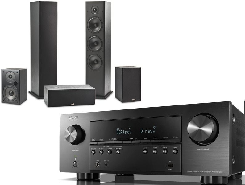 Szett DENON AVR-S960H Black + Polk Audio T15 + T30 + T50