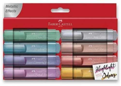 Szövegkiemelő Faber-Castell Textliner 1546 metál - 8 színű készlet