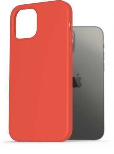 Telefon tok AlzaGuard Premium Liquid Silicone Case iPhone 12 / 12 Pro piros tok