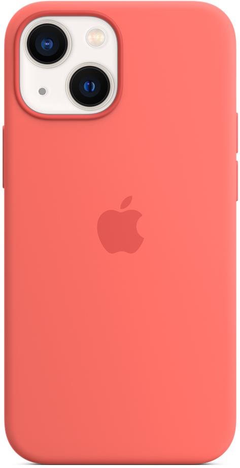 Telefon tok Apple iPhone 13 mini pomelópink szilikon MagSafe tok