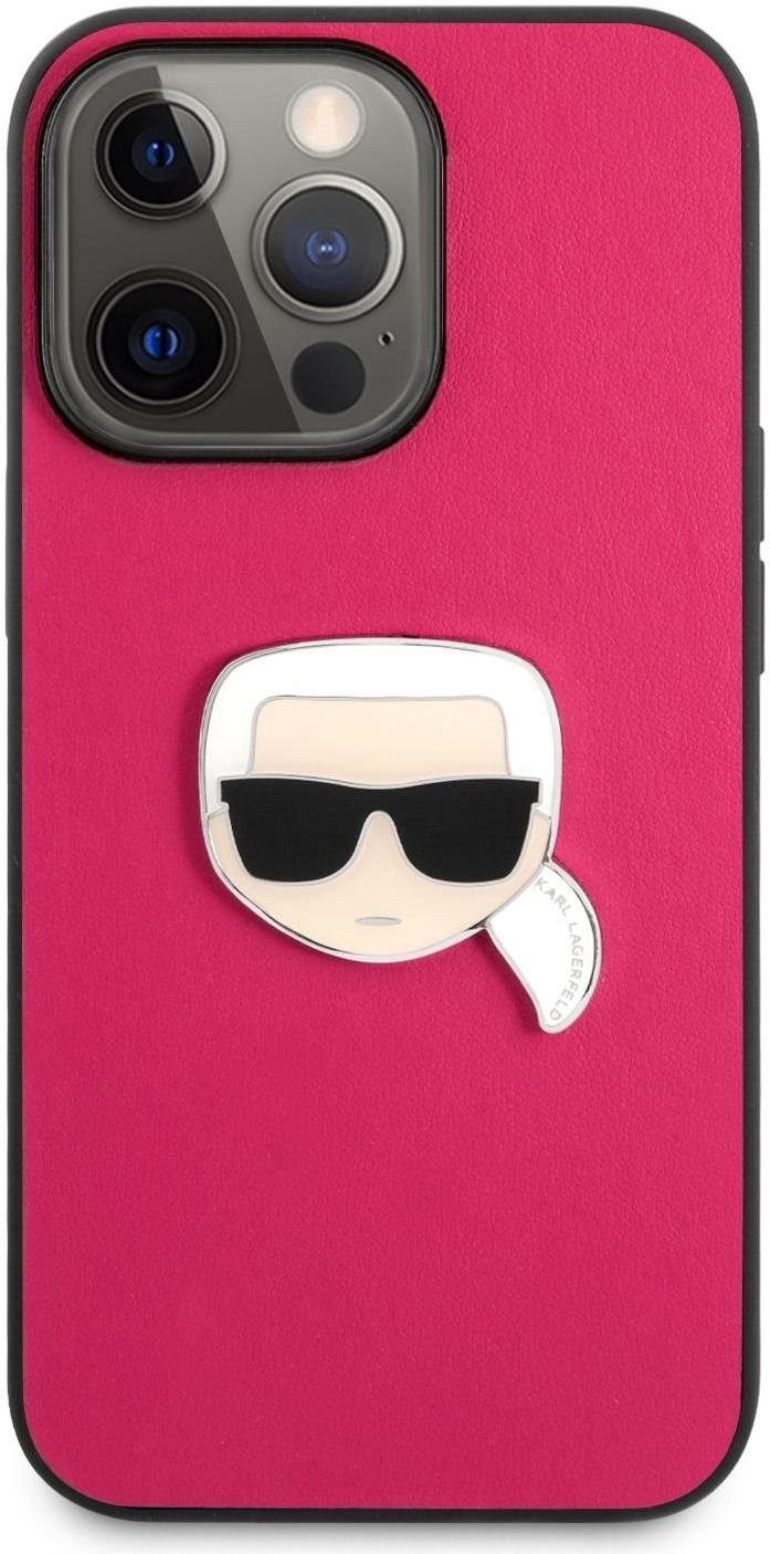 Telefon tok Karl Lagerfeld PU Leather Karl Head Apple iPhone 13 Pro rózsaszín tok