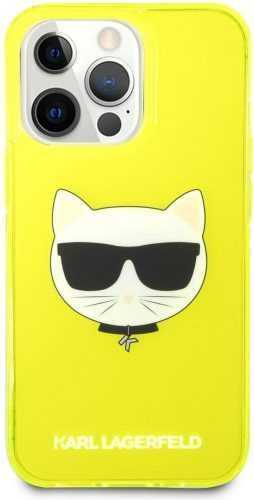 Telefon tok Karl Lagerfeld TPU Choupette Head Apple iPhone 13 Pro Max Fluo Yellow tok