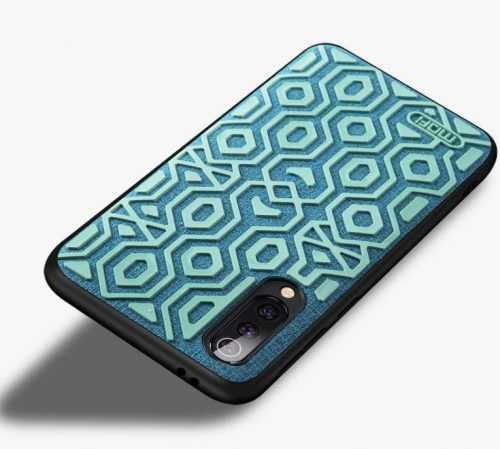 Telefon tok MoFi Anti-slip Irregular Xiaomi Mi A3 zöld tok