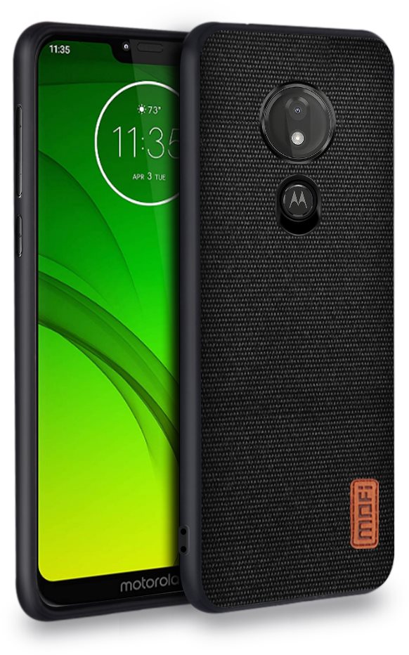 Telefon tok MoFi Fabric Motorola G7 Power fekete tok