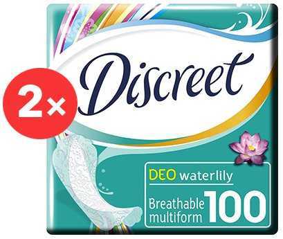 Tisztasági betét DISCREET Multiform Waterlily 2× 100 db