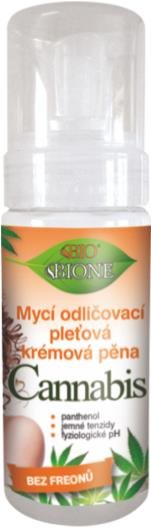 Tisztító hab BIONE COSMETICS Bio Cannabis Sminklemosó arctisztító habkrém 150 ml