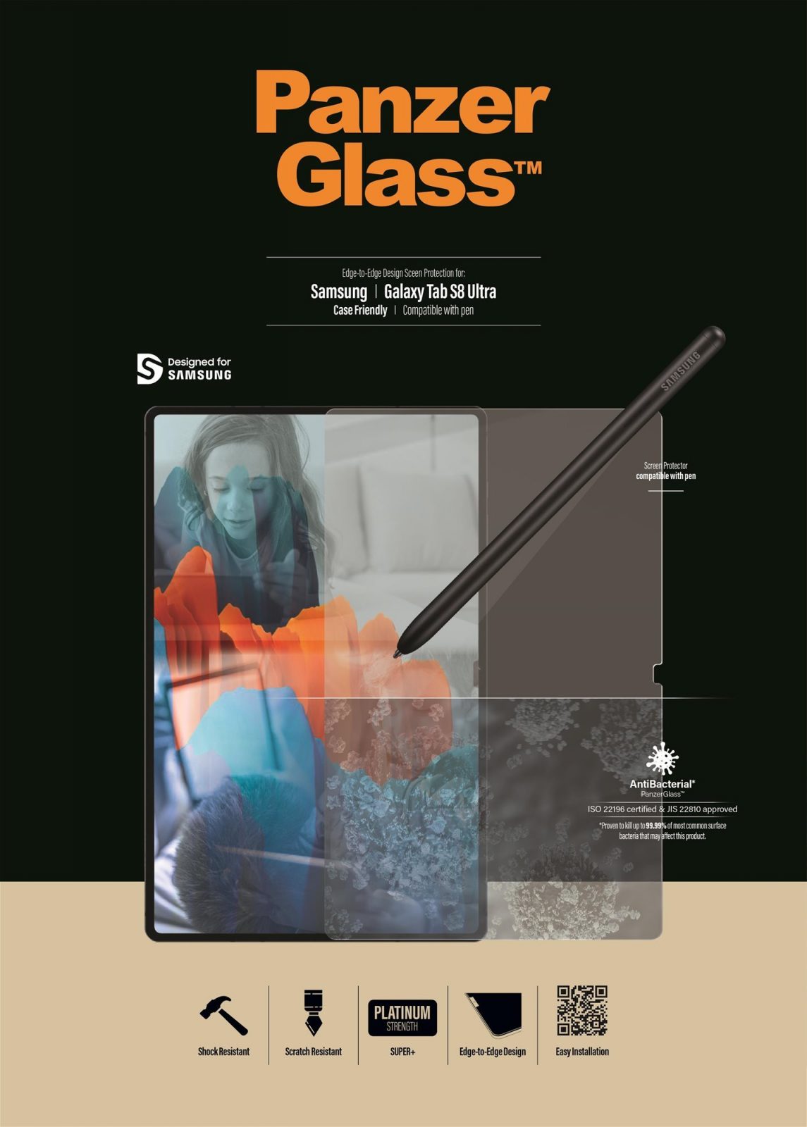 Üvegfólia PanzerGlass Samsung Galaxy Tab S8 Ultra