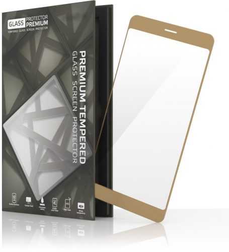 Üvegfólia Tempered Glass Protector Telefon széléig érő - Huawei P10 Lite Arany készülékhez