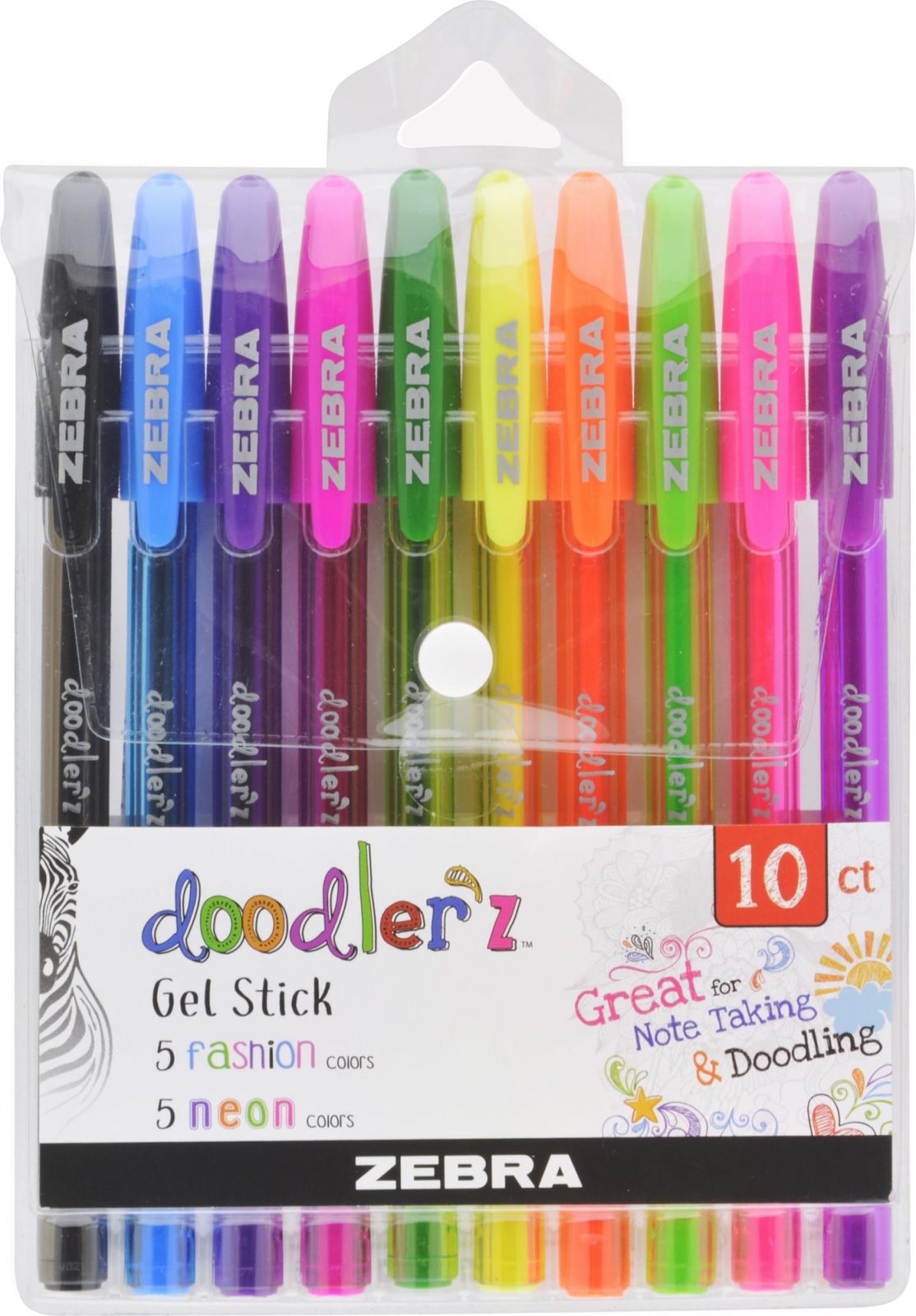 Zselés toll ZEBRA Doodler´z - 10 db-os készlet