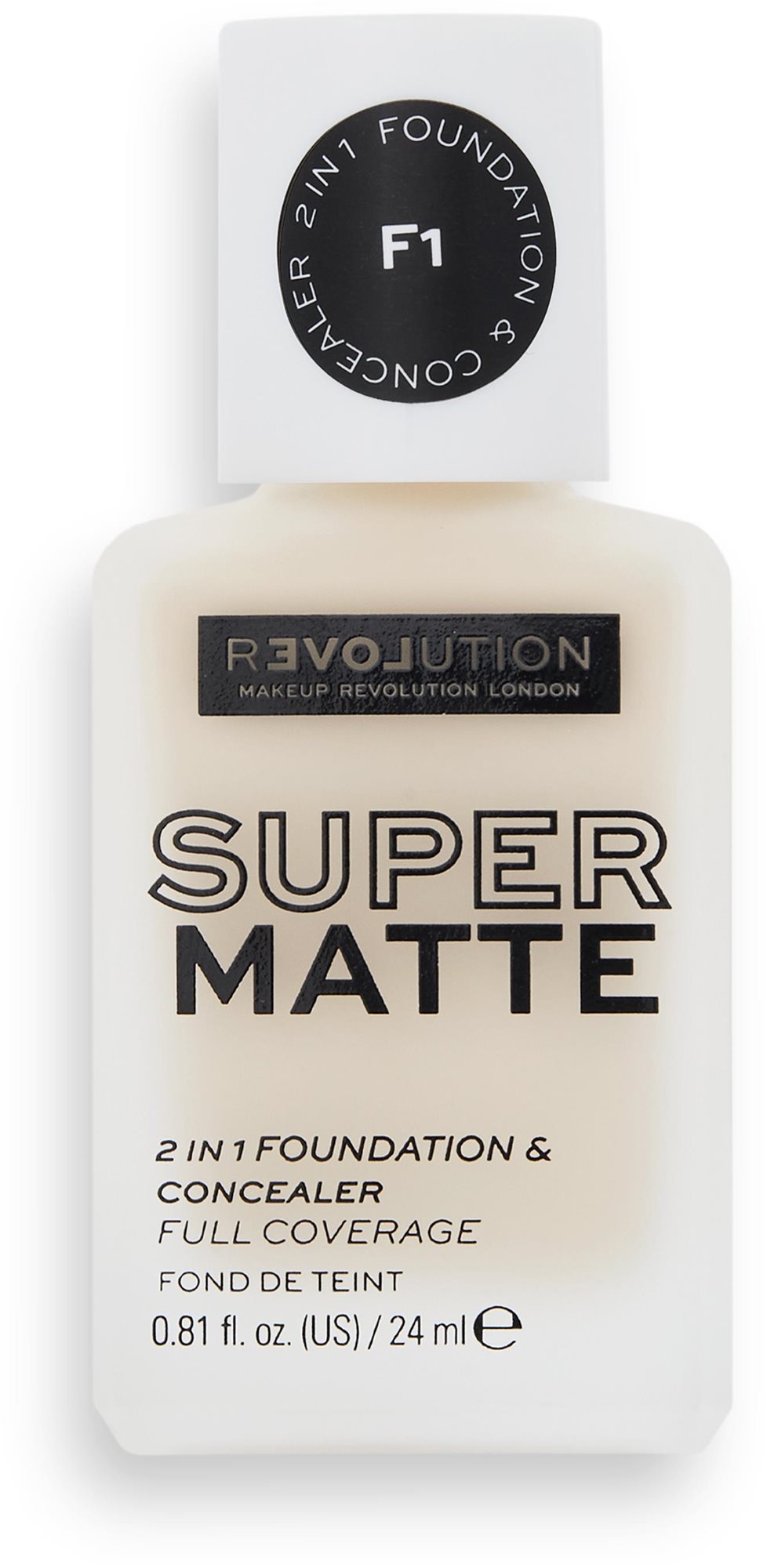 Alapozó REVOLUTION RELOVE Supermatte Foundation F1 24 ml